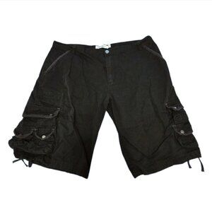 Projek Raw Men's 42 Black Denim Cargo Jean Shorts